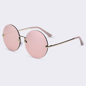 AOFLY Round Rimless Sunglasses Women