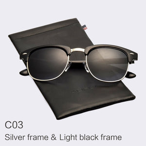 AOFLY Classic Half Metal Polarized Sunglasses Men